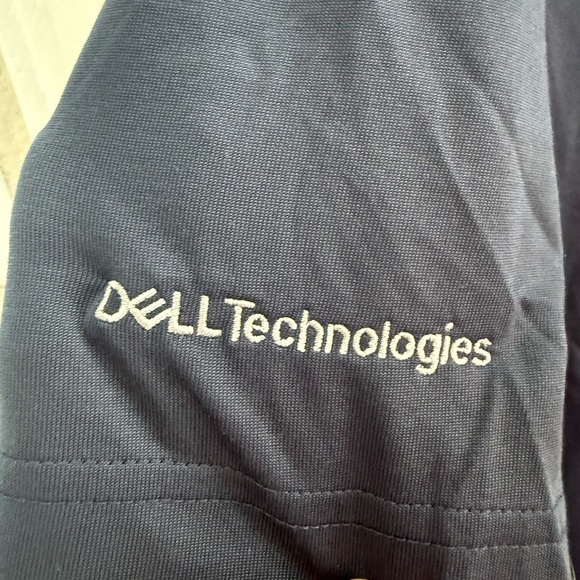 Travis Mathew Navy Short-Sleeve Performance Polo w/ Subtle Stripe - Picture 3 of 4